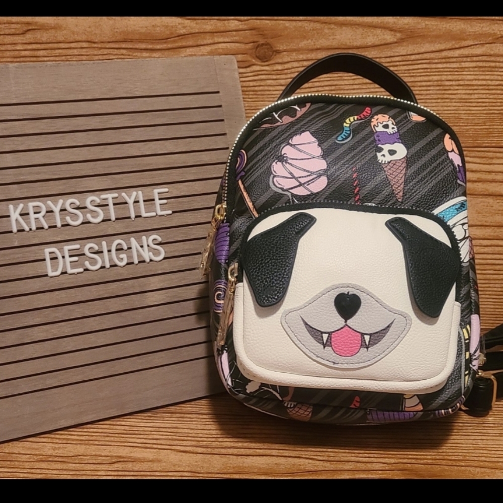 Betsey Johnson Vampire Dog Halloween Mini Backpack Candy